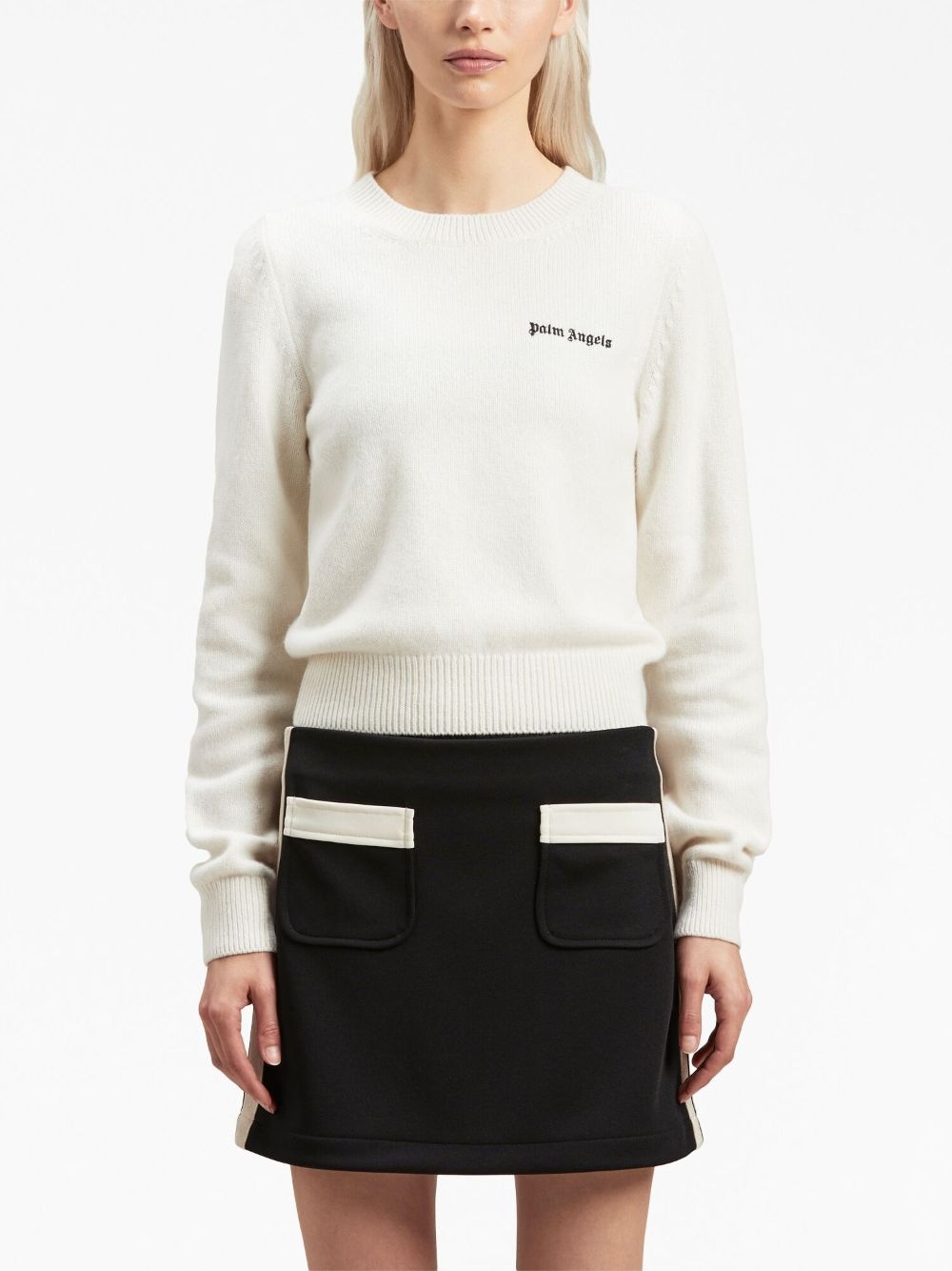 logo-embroidered crew-neck jumper - 3