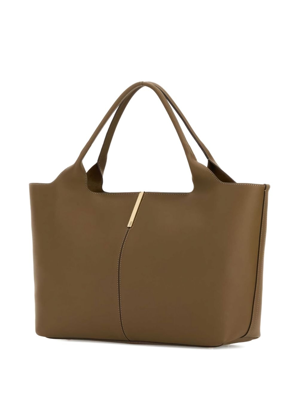 leather top-handle tote bag - 3