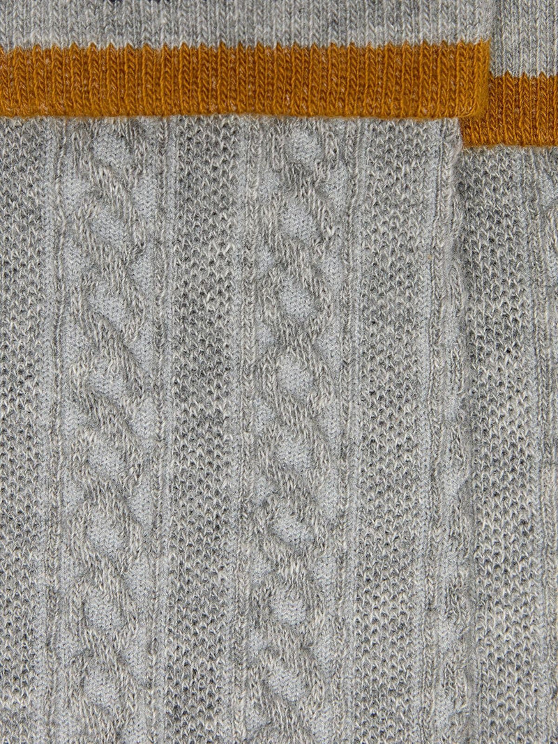 Golden Goose Gray socks with turn-up and orange-colored details outlook