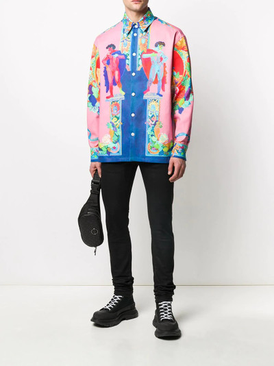 VERSACE painting print shirt outlook