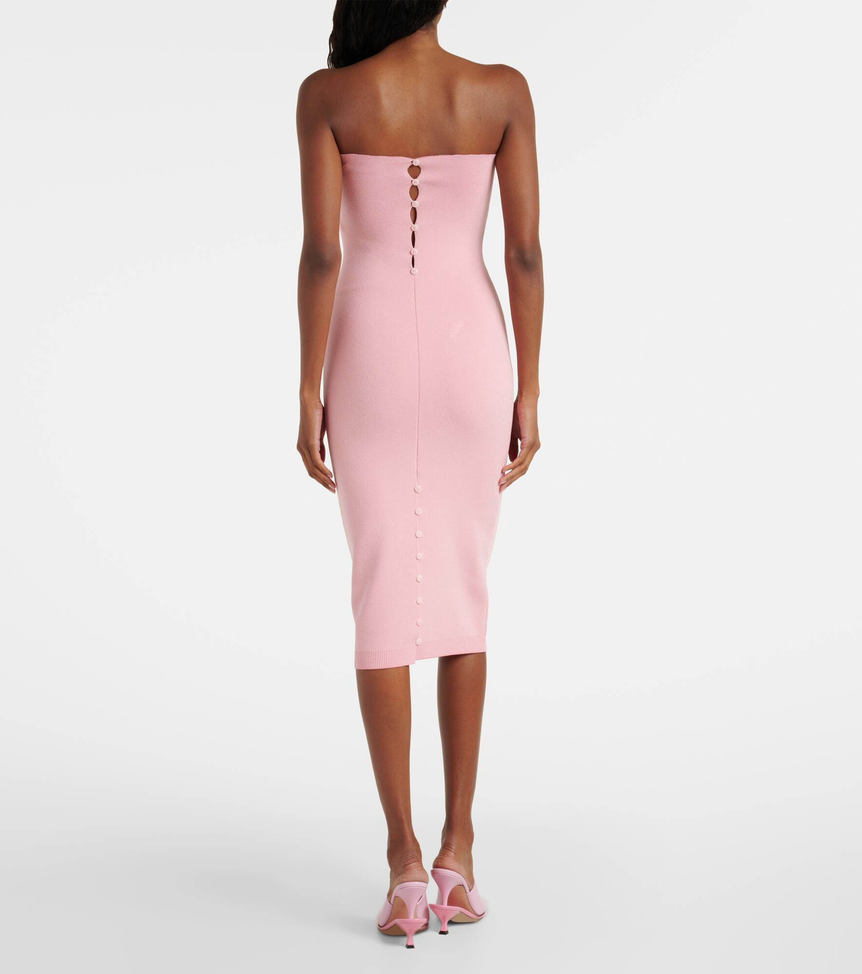 Sera strapless piqué midi dress - 3