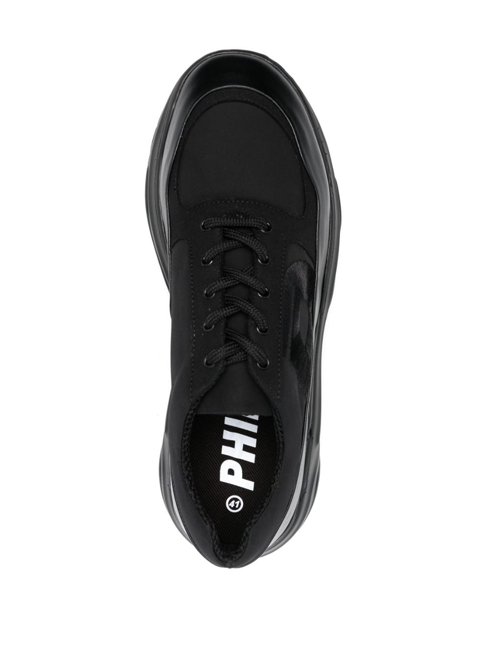 embroidered-logo low-top sneakers - 4