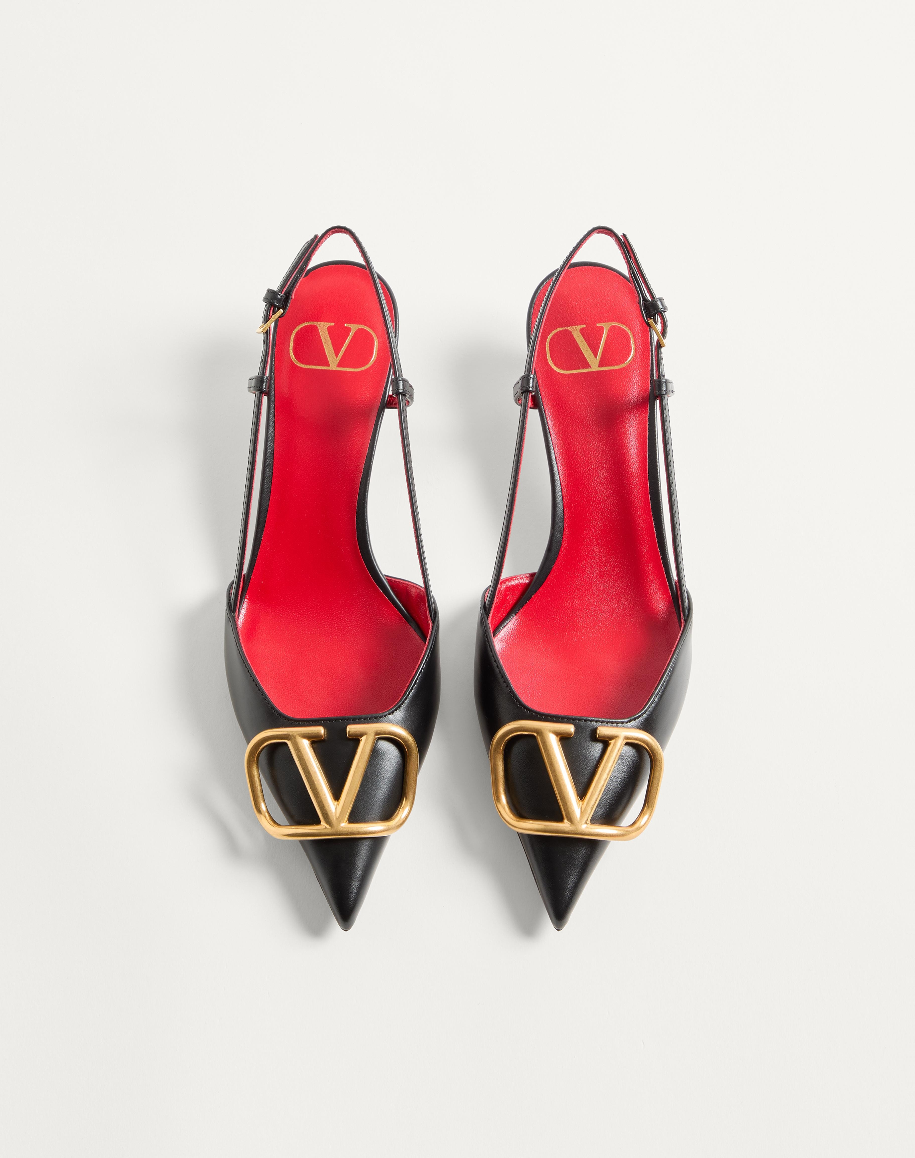 VLOGO SIGNATURE CALFSKIN SLINGBACK PUMP 40MM / 1.6 IN. - 3