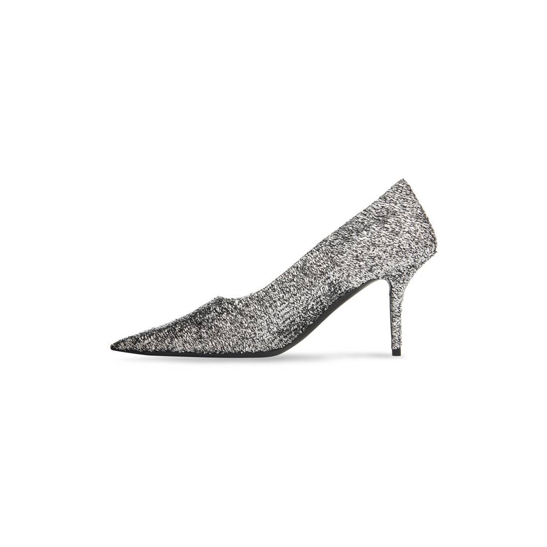 Women's Square Knife 80mm Pump  in Silver - 4