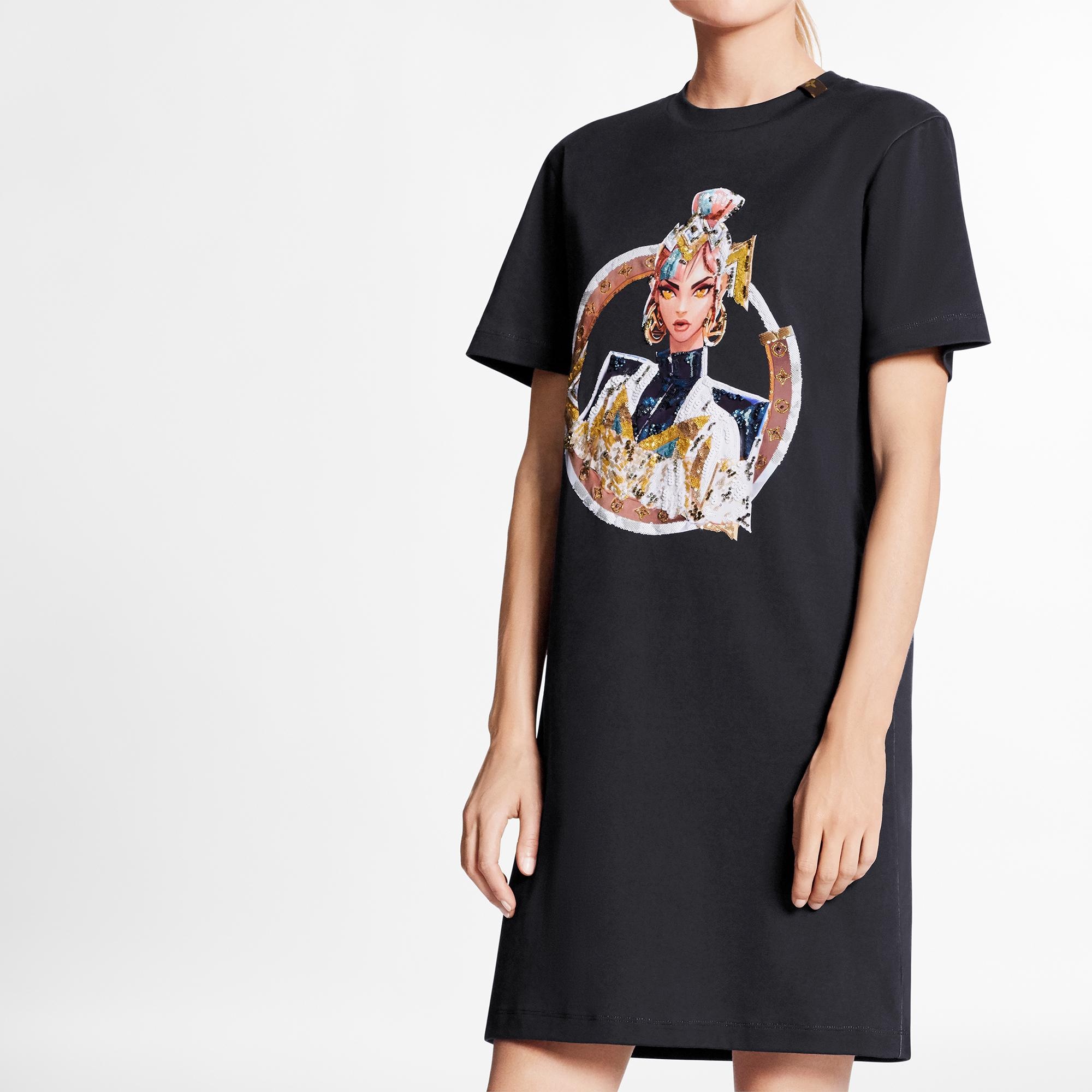 LVxLoL Embroidered T-Shirt Dress - 3