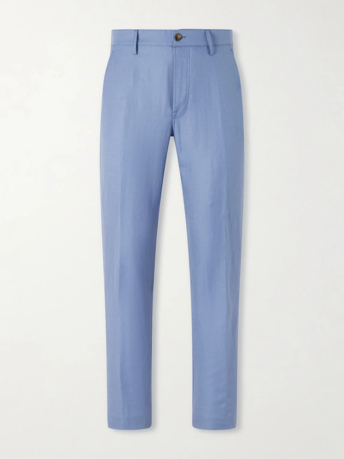 Straight-Leg Wool and Linen-Blend Twill Suit Trousers - 1