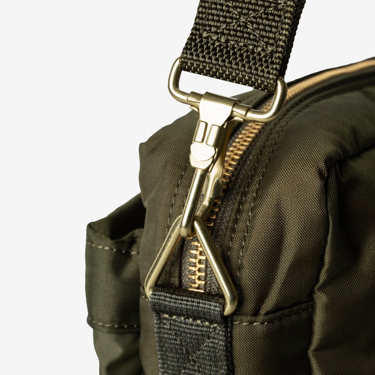 POR-FOR-SHLS-OLV Porter - Yoshida & Co. - Force Small Shoulder Bag - Olive - 7