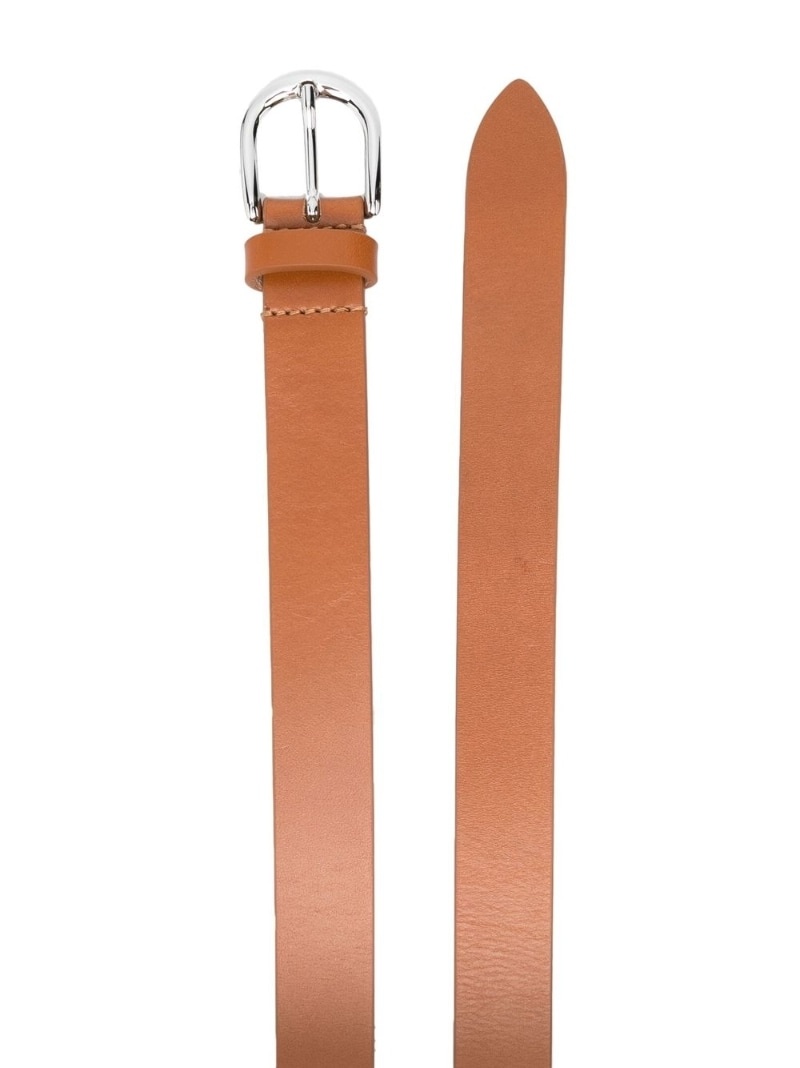 buckled leather belt - 2