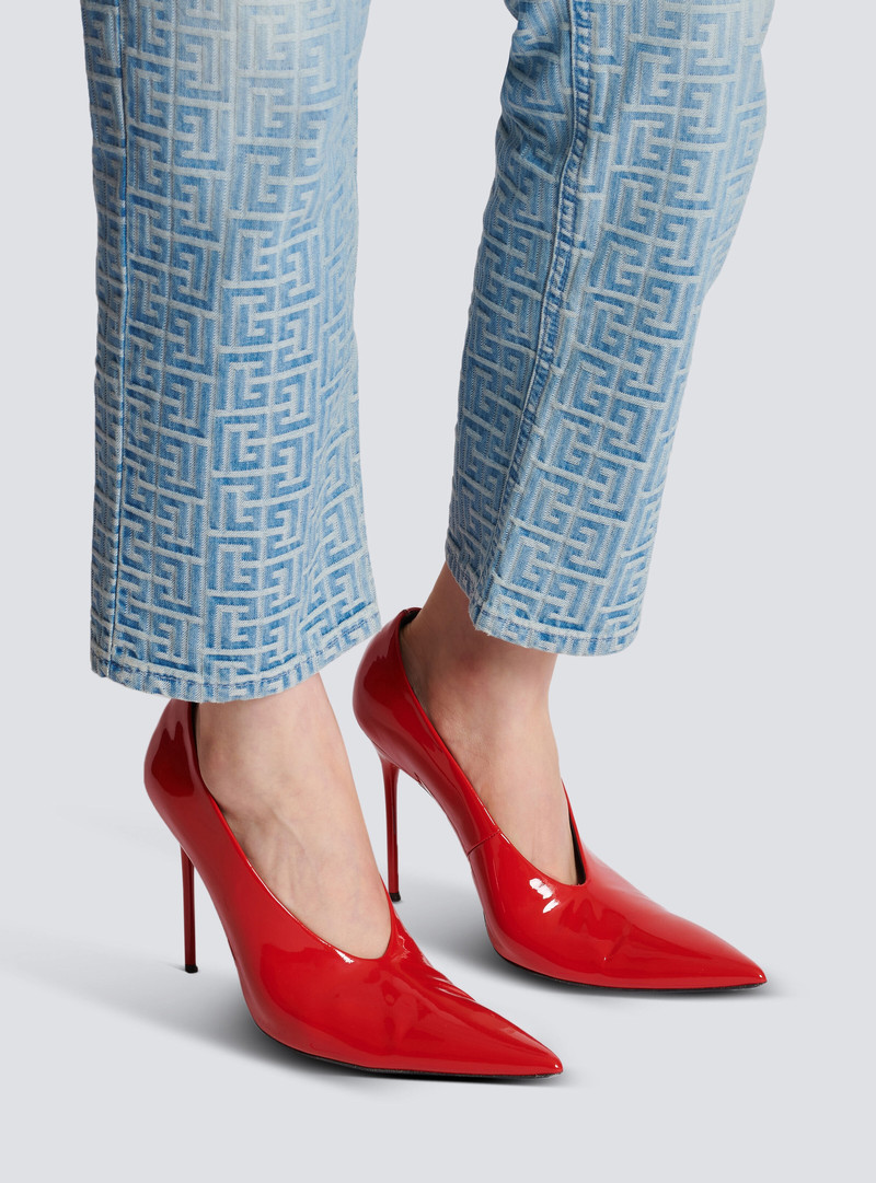 Balmain Clara patent leather pumps outlook