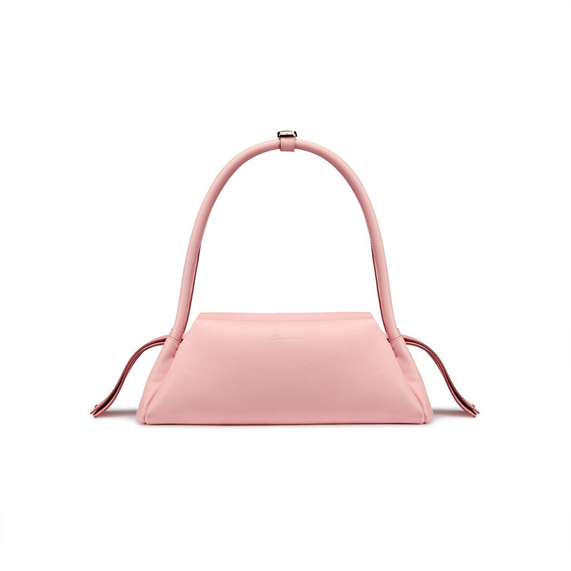 Pink leather shoulder bag 1