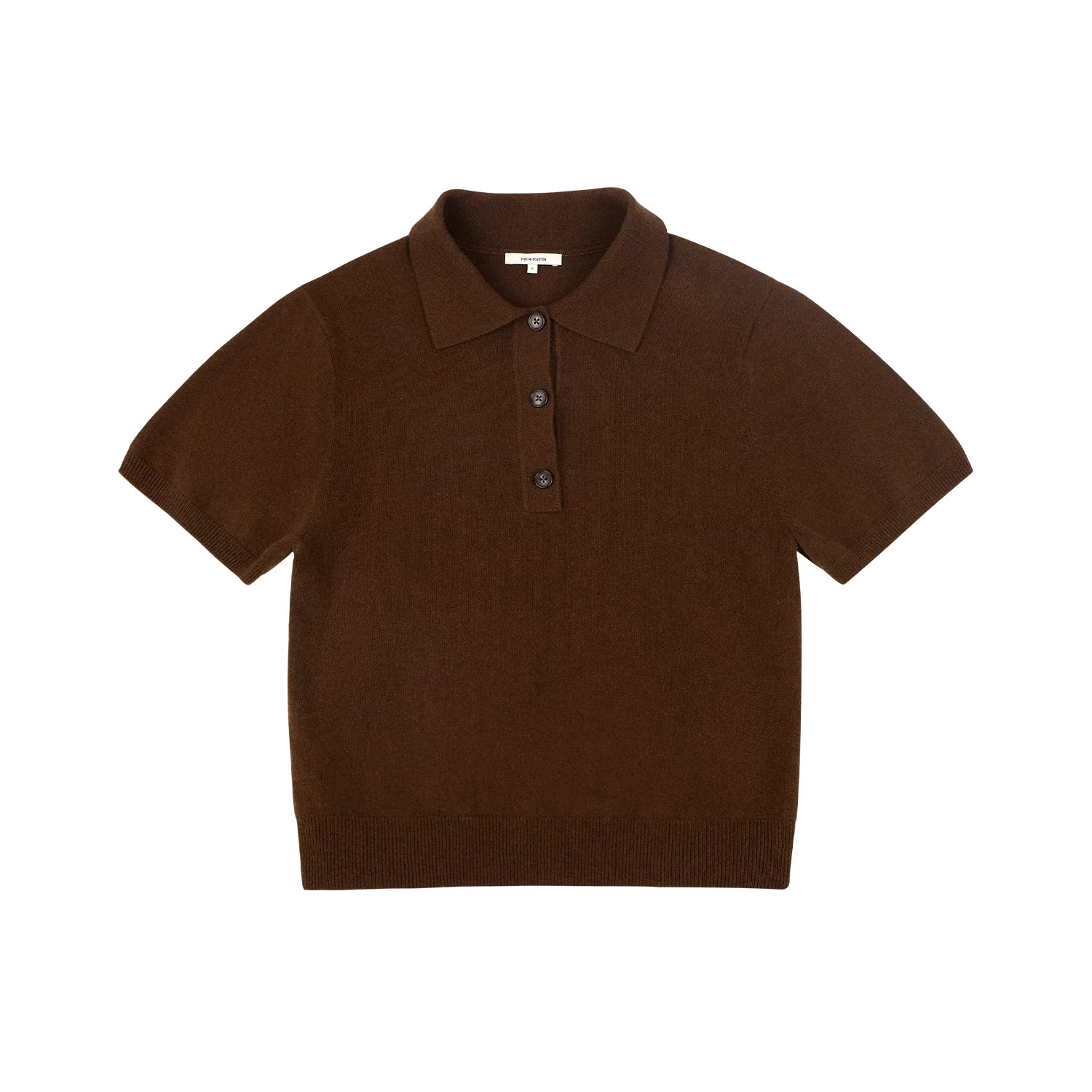 SHORT SLEEVE KNIT POLO CEDAR - 1