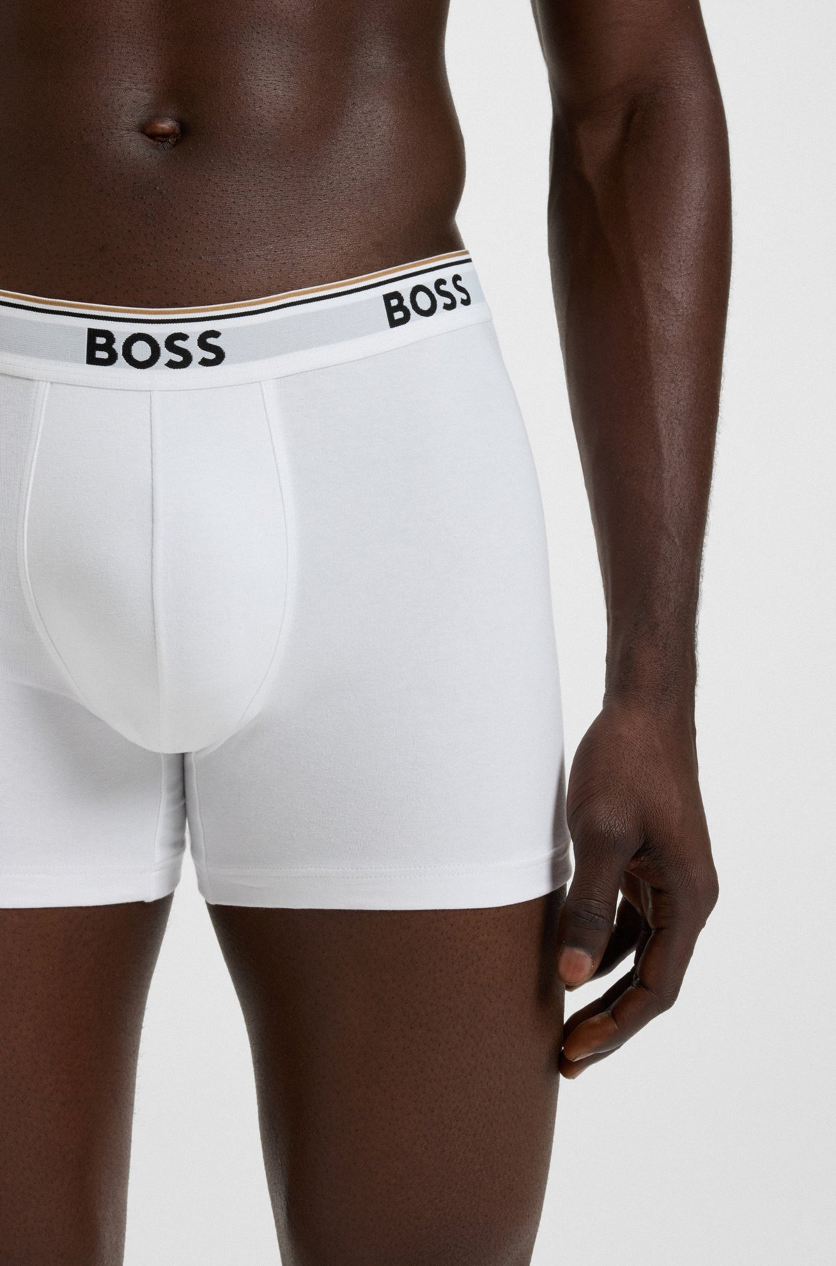 THREE-PACK OF STRETCH-COTTON BOXER BRIEFS WITH LOGOS - 4