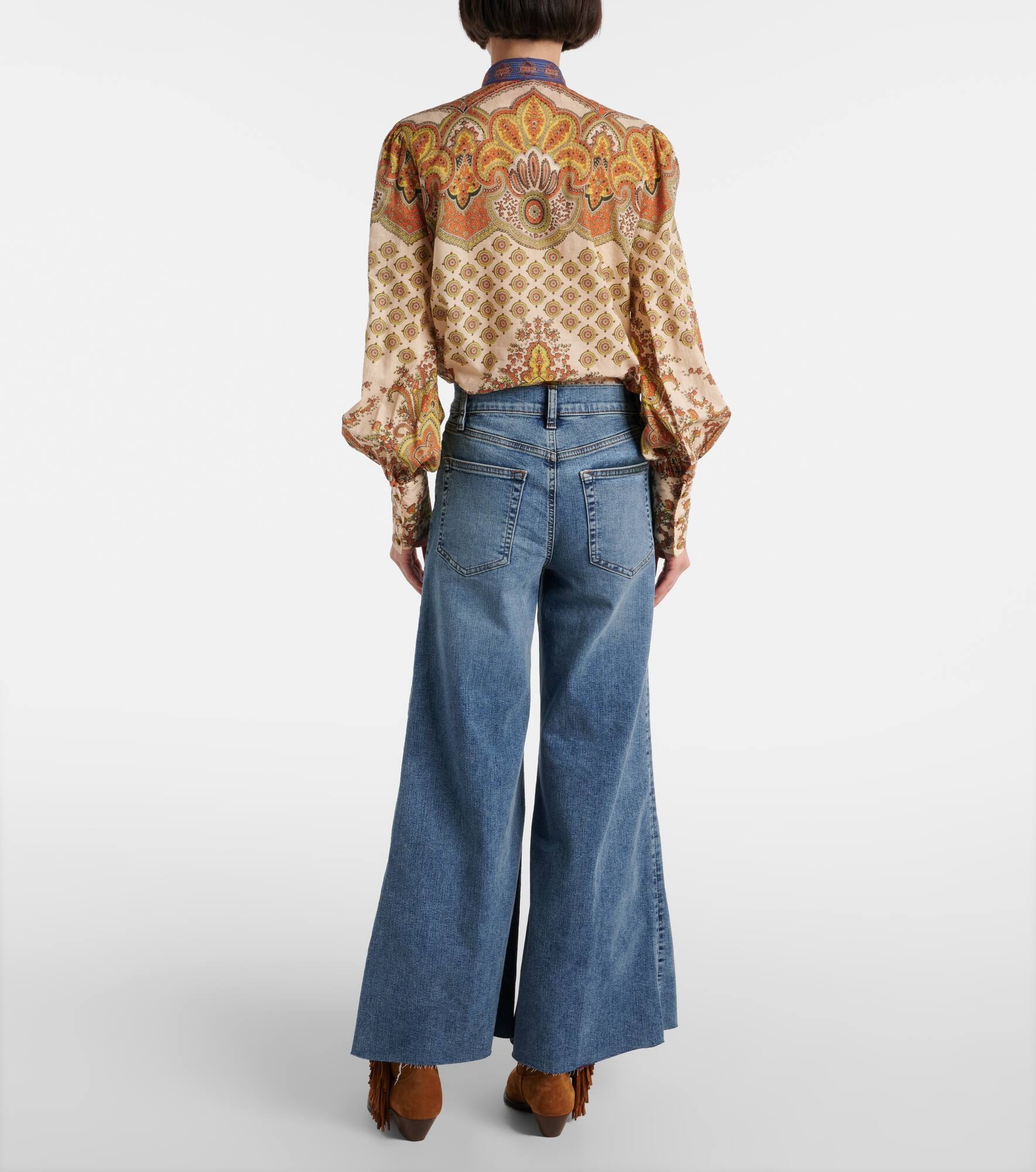 Le Palazzo Crop high-rise wide-leg jeans - 3