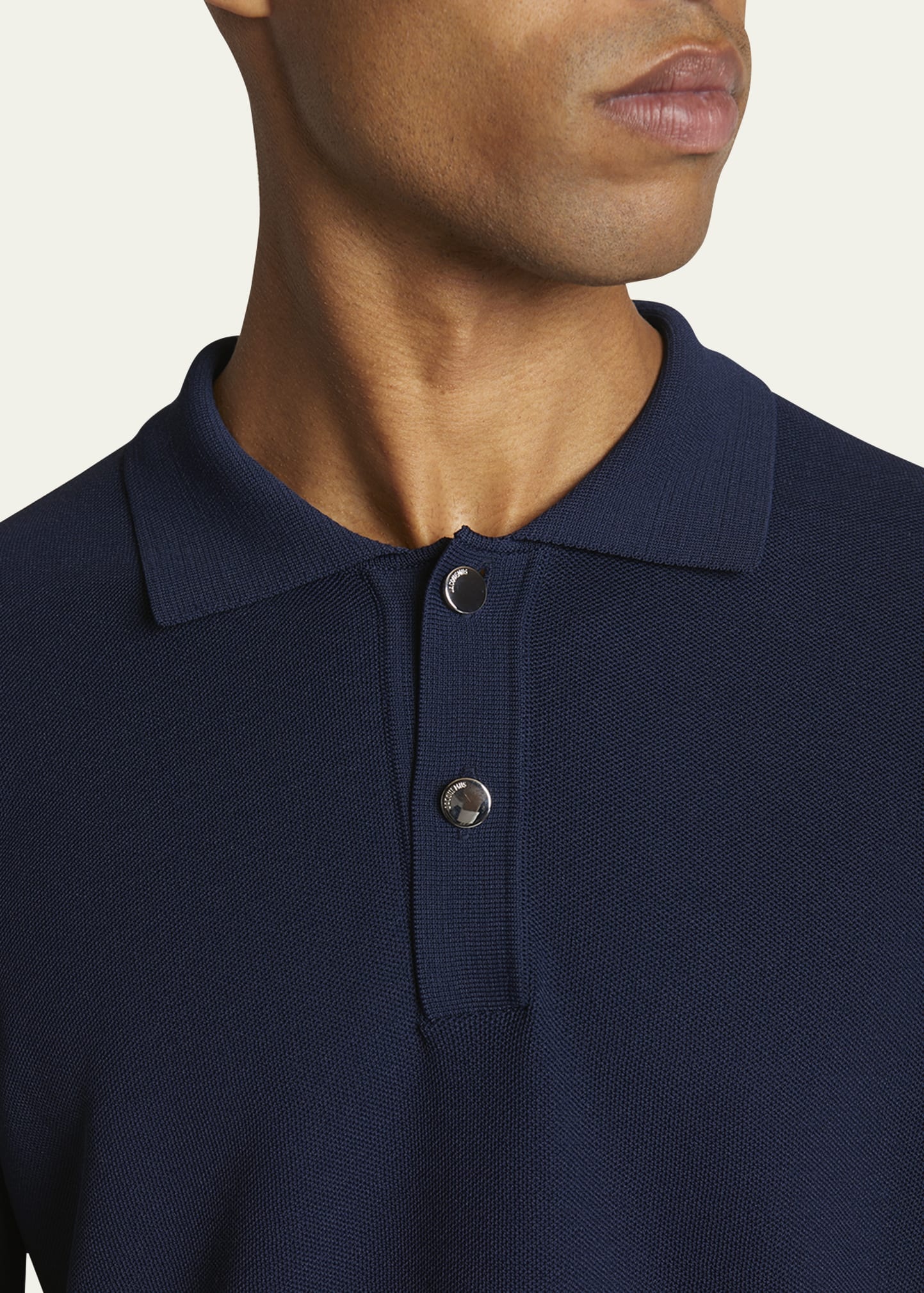Men's Polo Shirt with Knit Logo - 5
