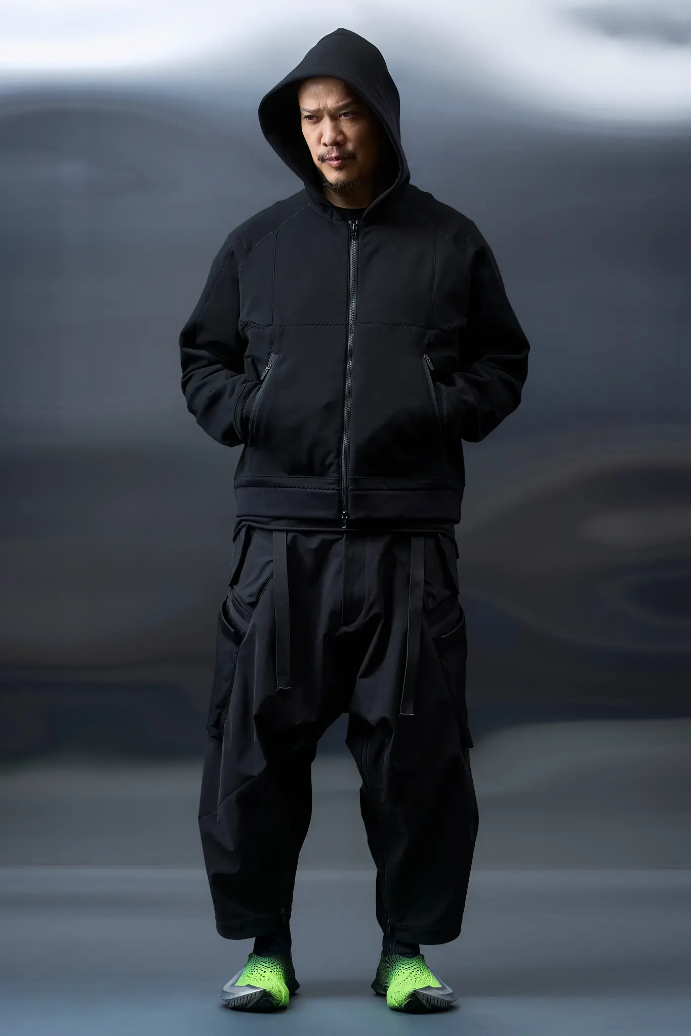 S21A-PS Powerstretch® Hooded Jacket Black - 1