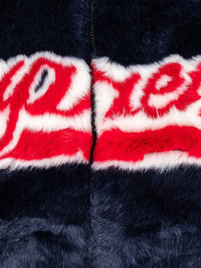 Supreme faux-fur varsity jacket outlook