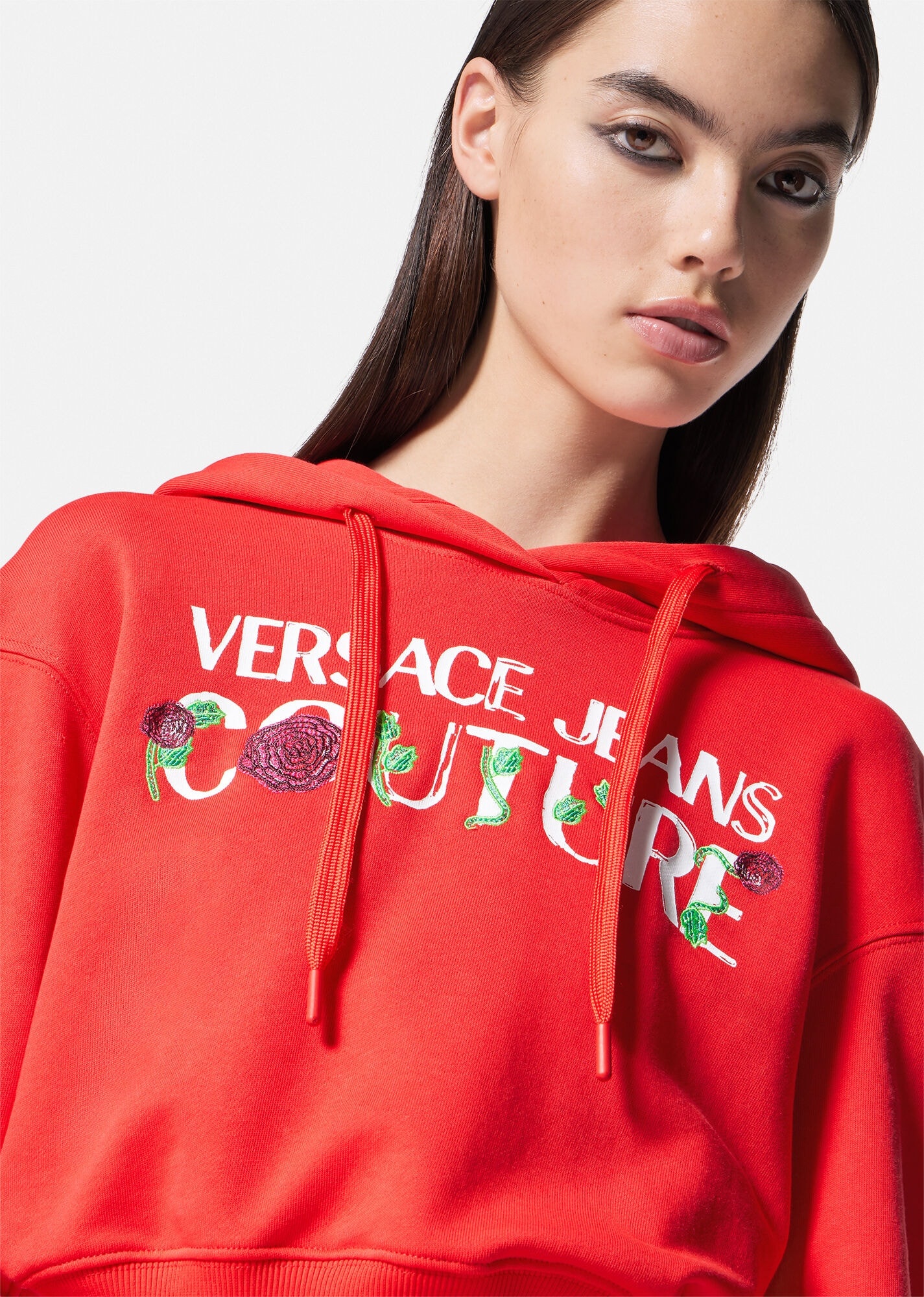Roses Logo Crop Hoodie - 5