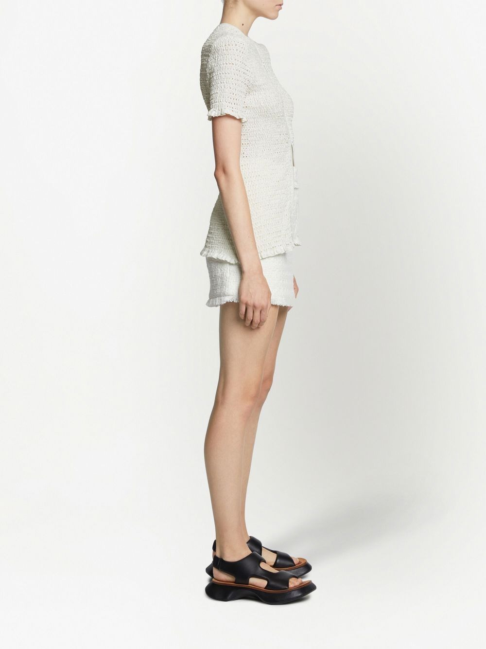 crochet zip-front blouse - 4
