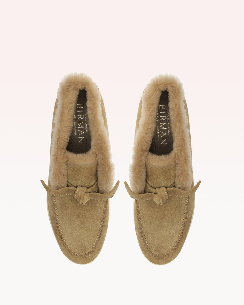 ALEXANDRE BIRMAN CLARITA SHEARLING SLIP ON BOOTIE SEMOLINA outlook