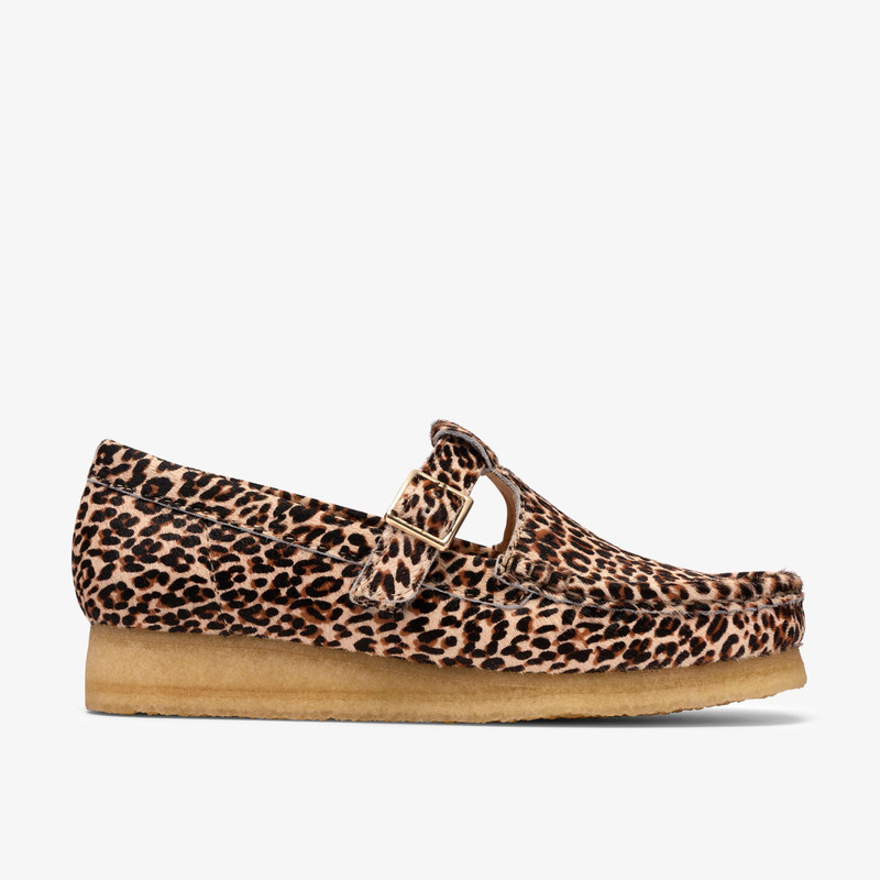 Wallabee T Bar Leopard Print 1