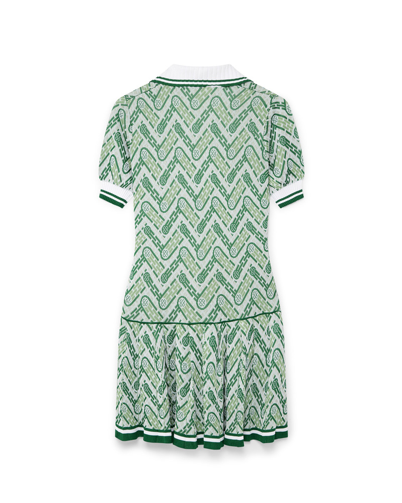 CASABLANCA Knitted Ping Pong Monogram Tennis Dress outlook
