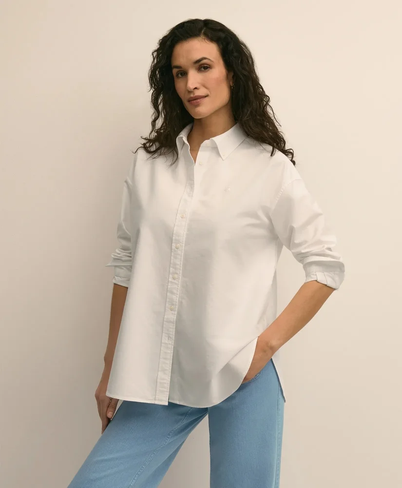 Oversized Cotton Oxford Shirt - 1