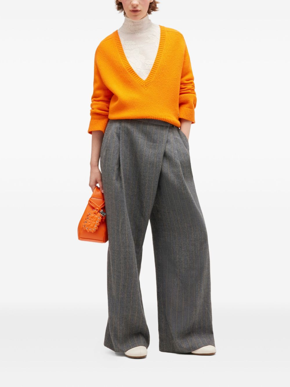 cashmere deep-V-neck sweater - 2