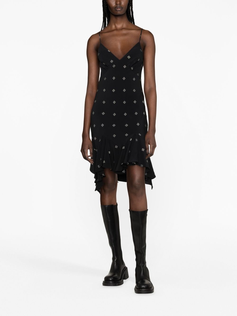 4G silk short dress - 3