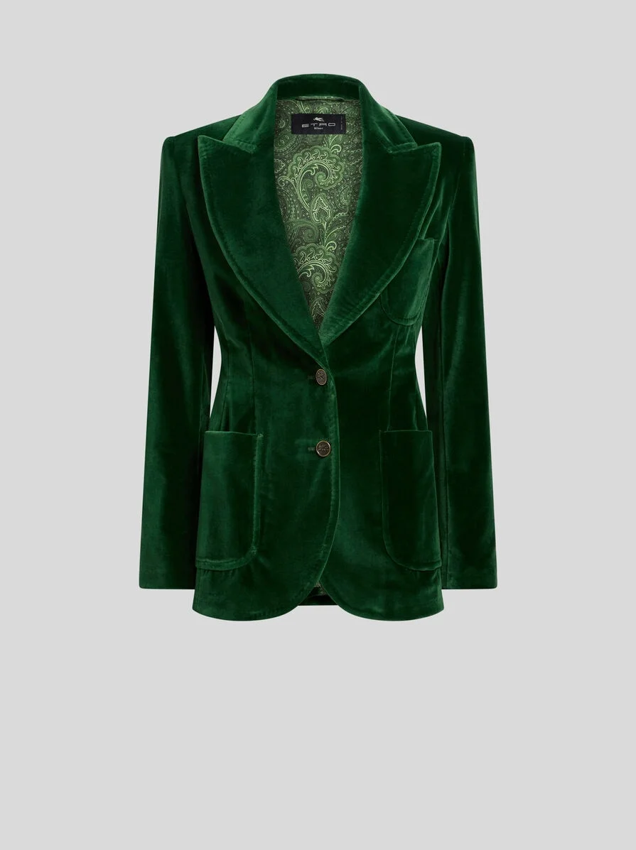 STRETCH VELVET JACKET - 1