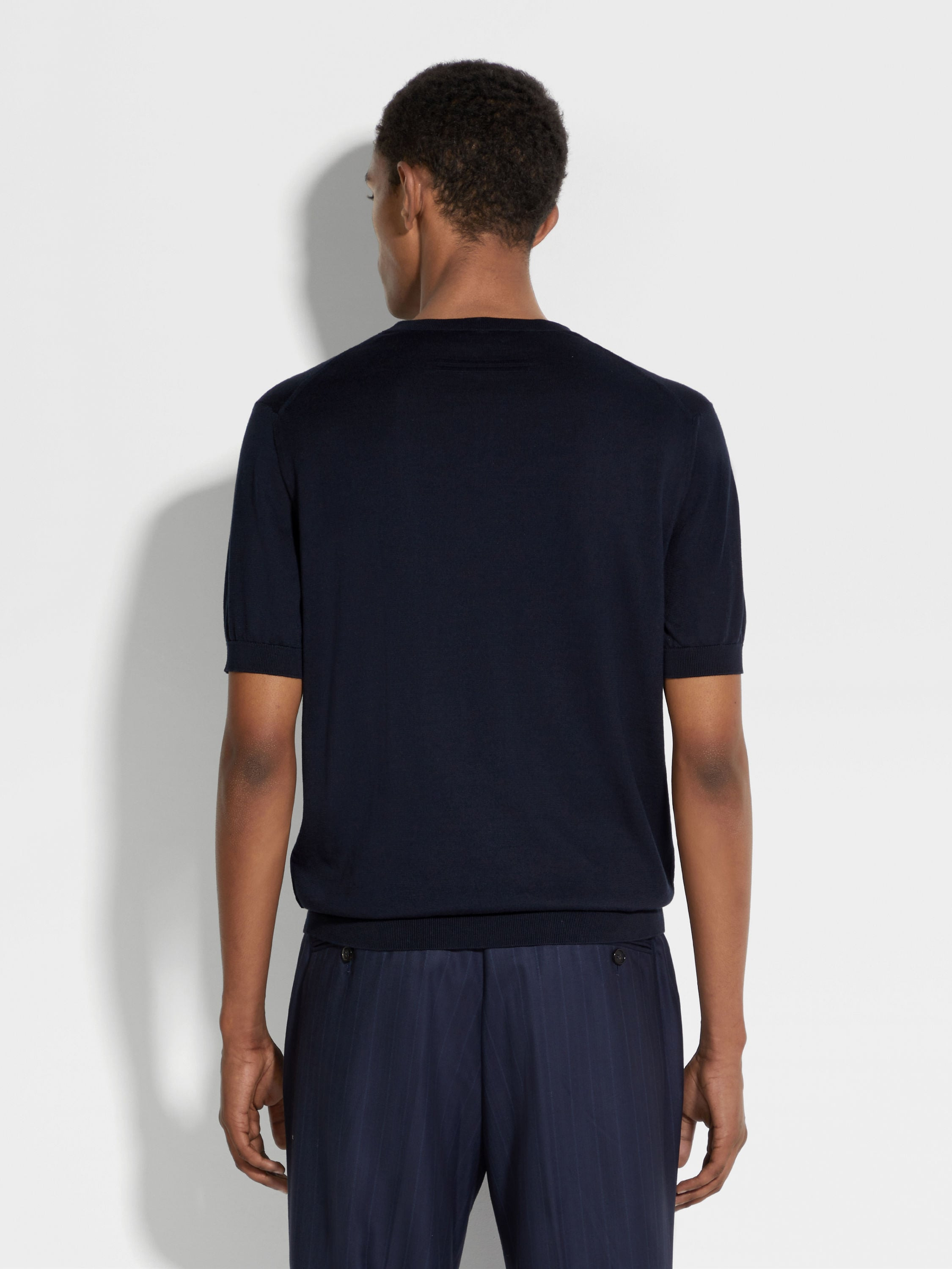 NAVY BLUE PREMIUM COTTON CREWNECK - 5