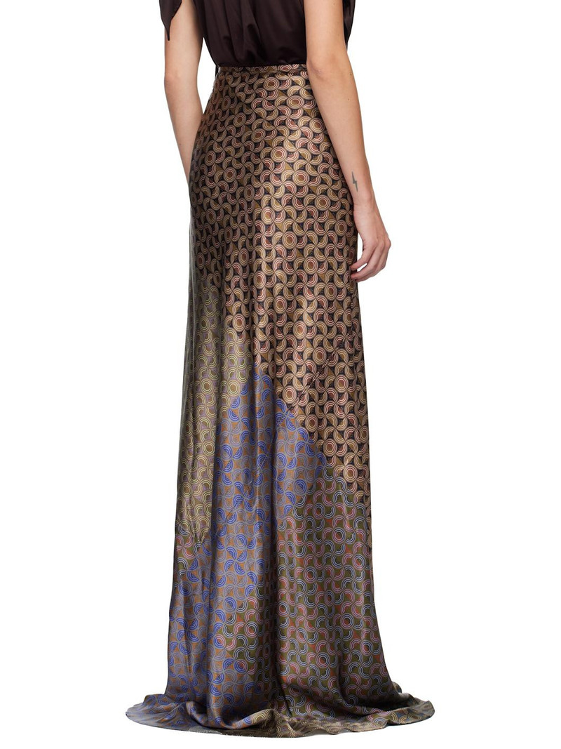 Burgundy Draped Maxi Skirt 3