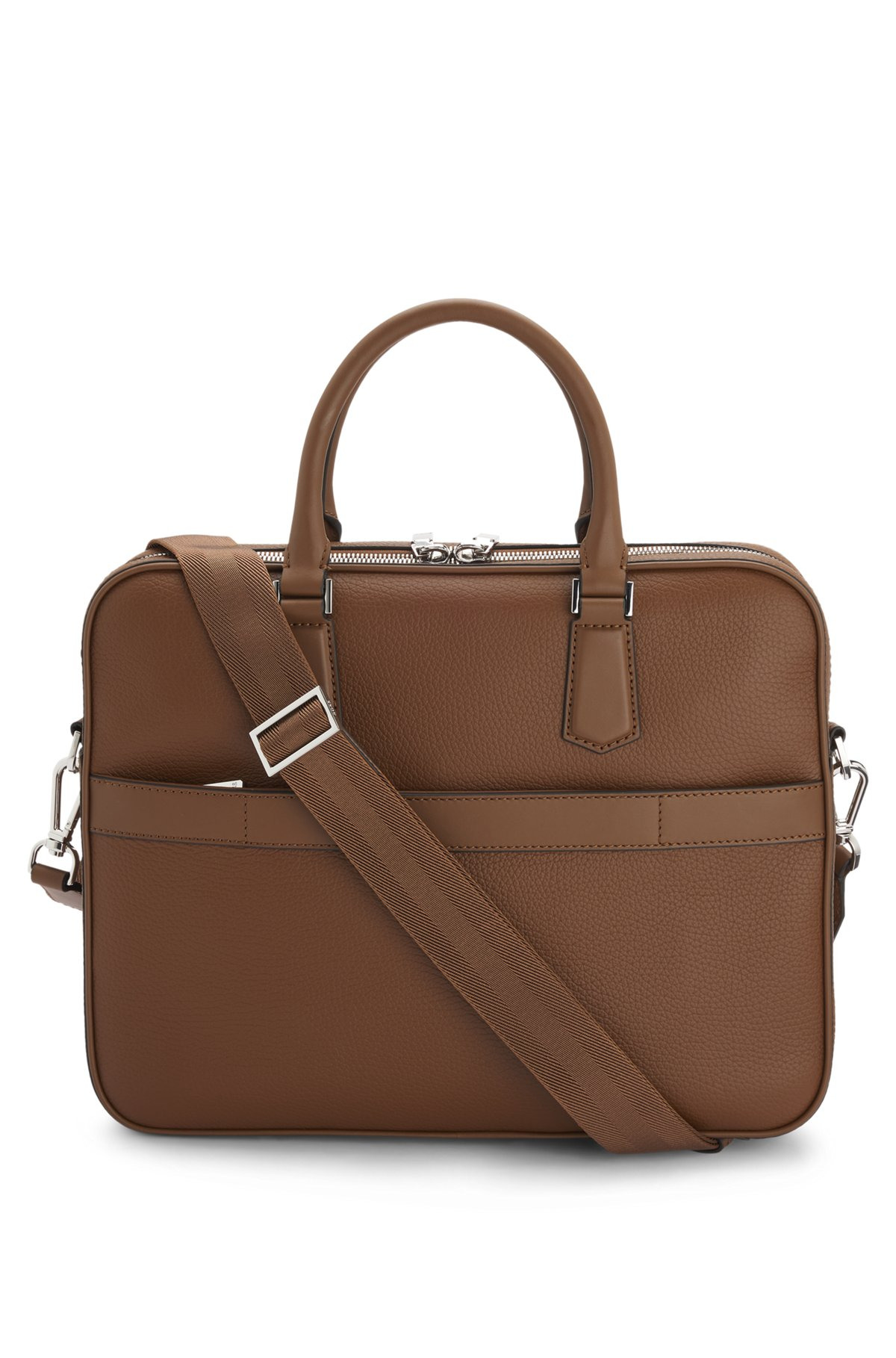 GRAINED ITALIAN-LEATHER DOCUMENT CASE WITH EMBOSSED LOGO - 1