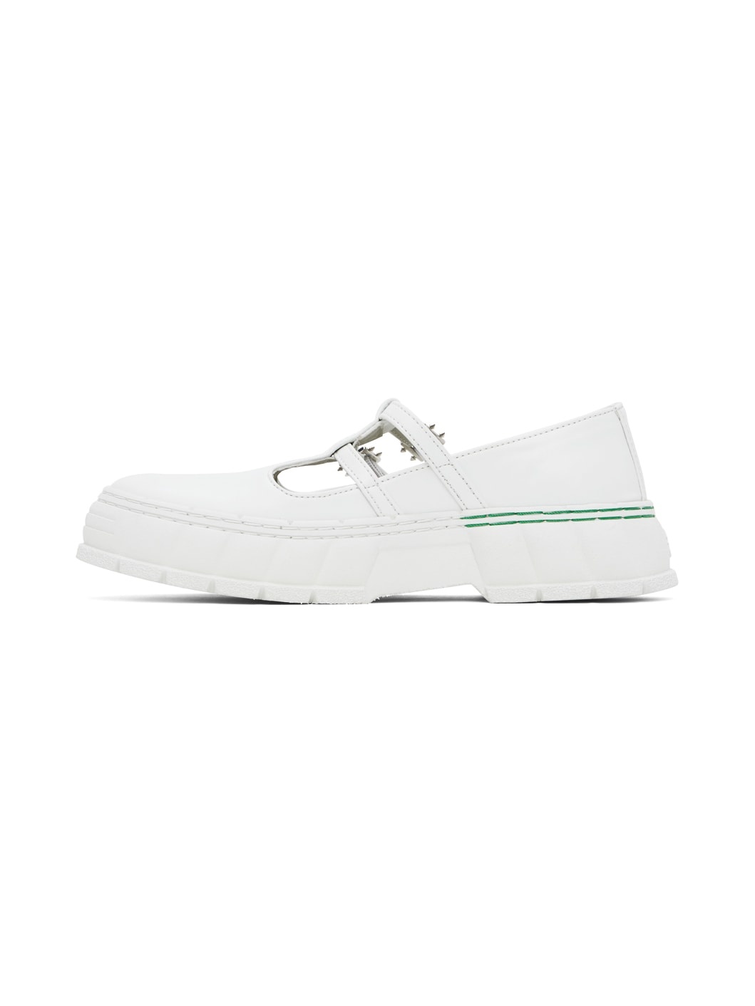 White 2001 Apple Mary Jane Loafers - 3