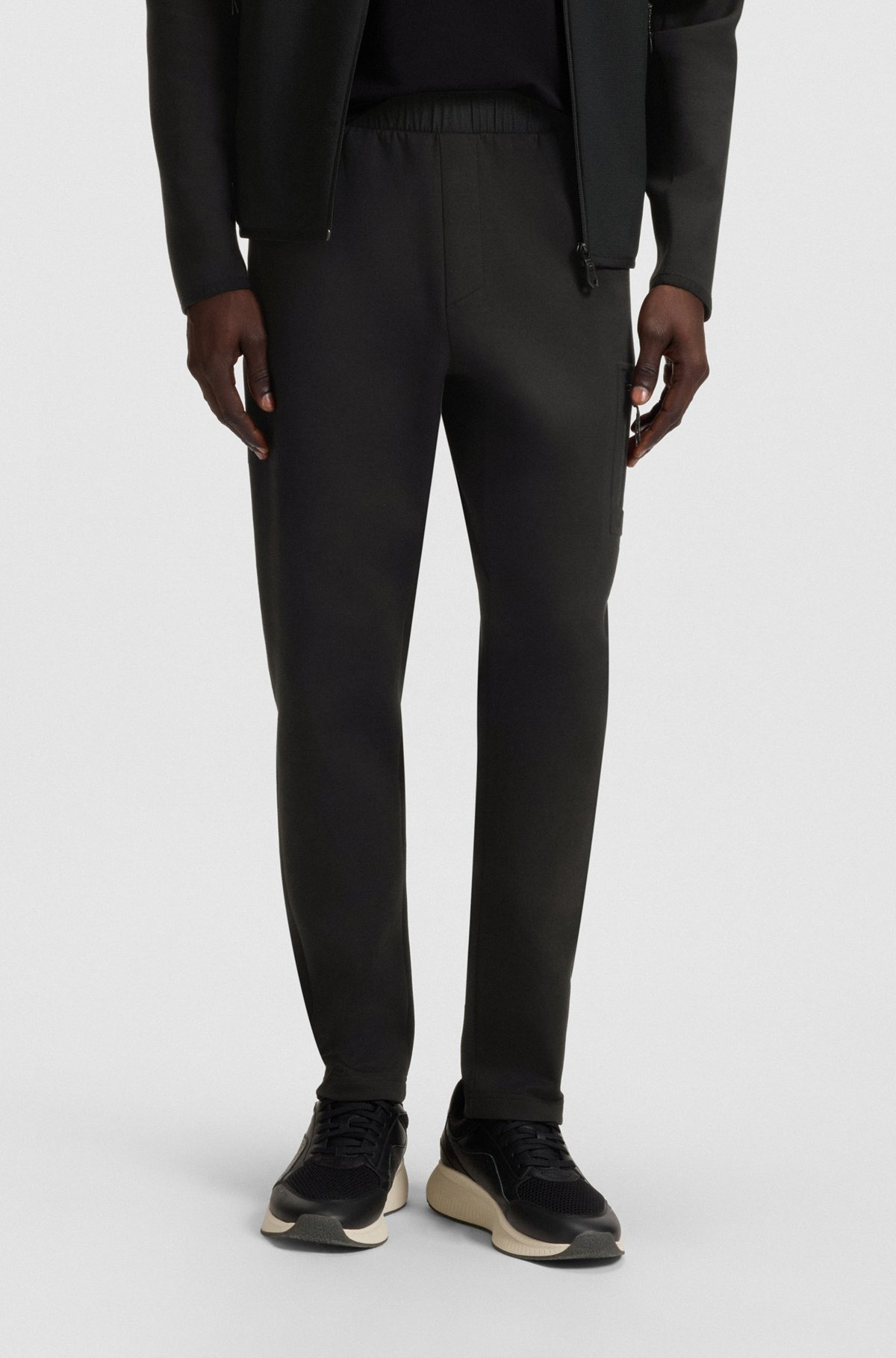 REGULAR-FIT TRACKSUIT BOTTOMS WITH DECORATIVE REFLECTIVE DETAILS - 2