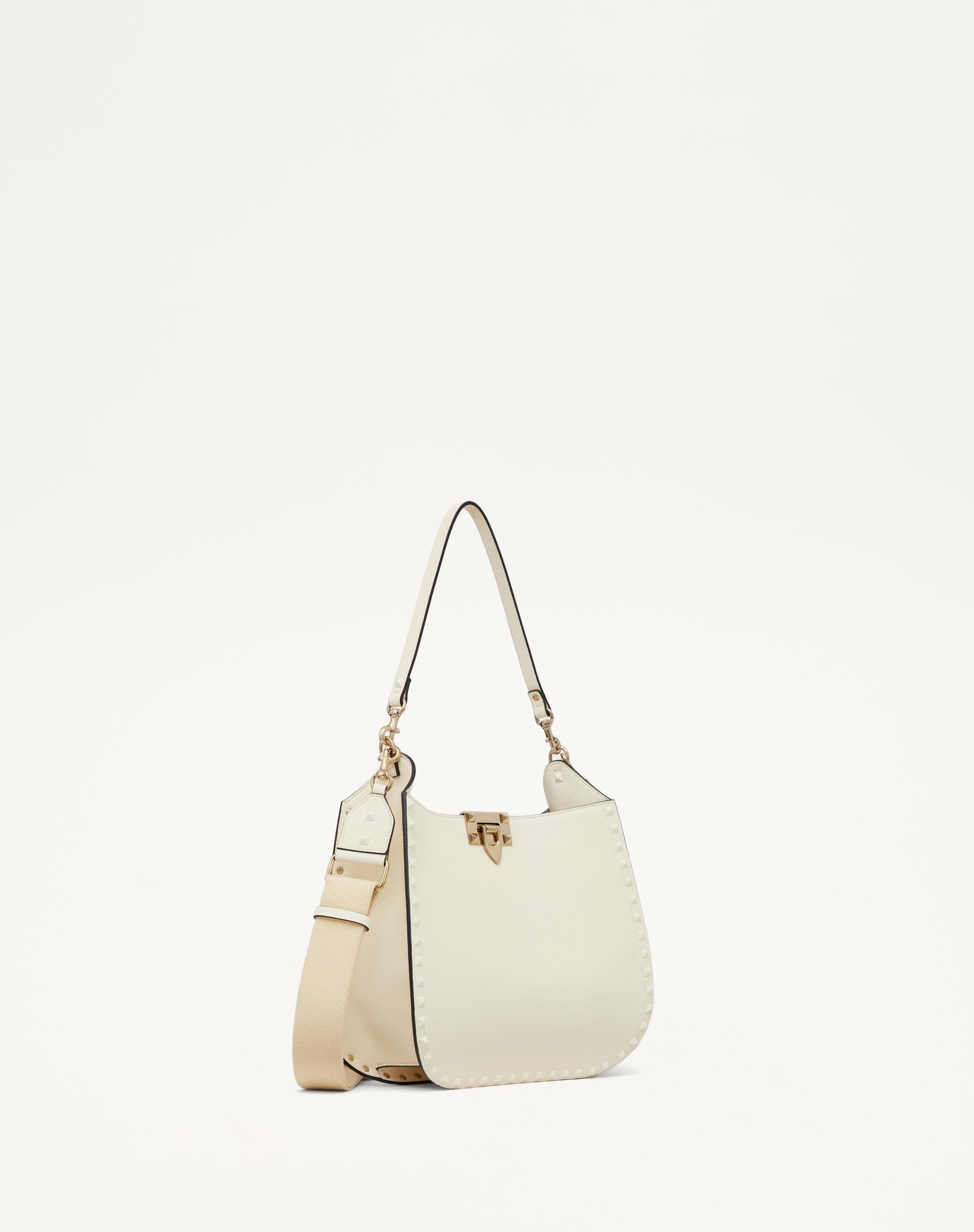 ROCKSTUD GRAINY CALFSKIN HOBO BAG - 2