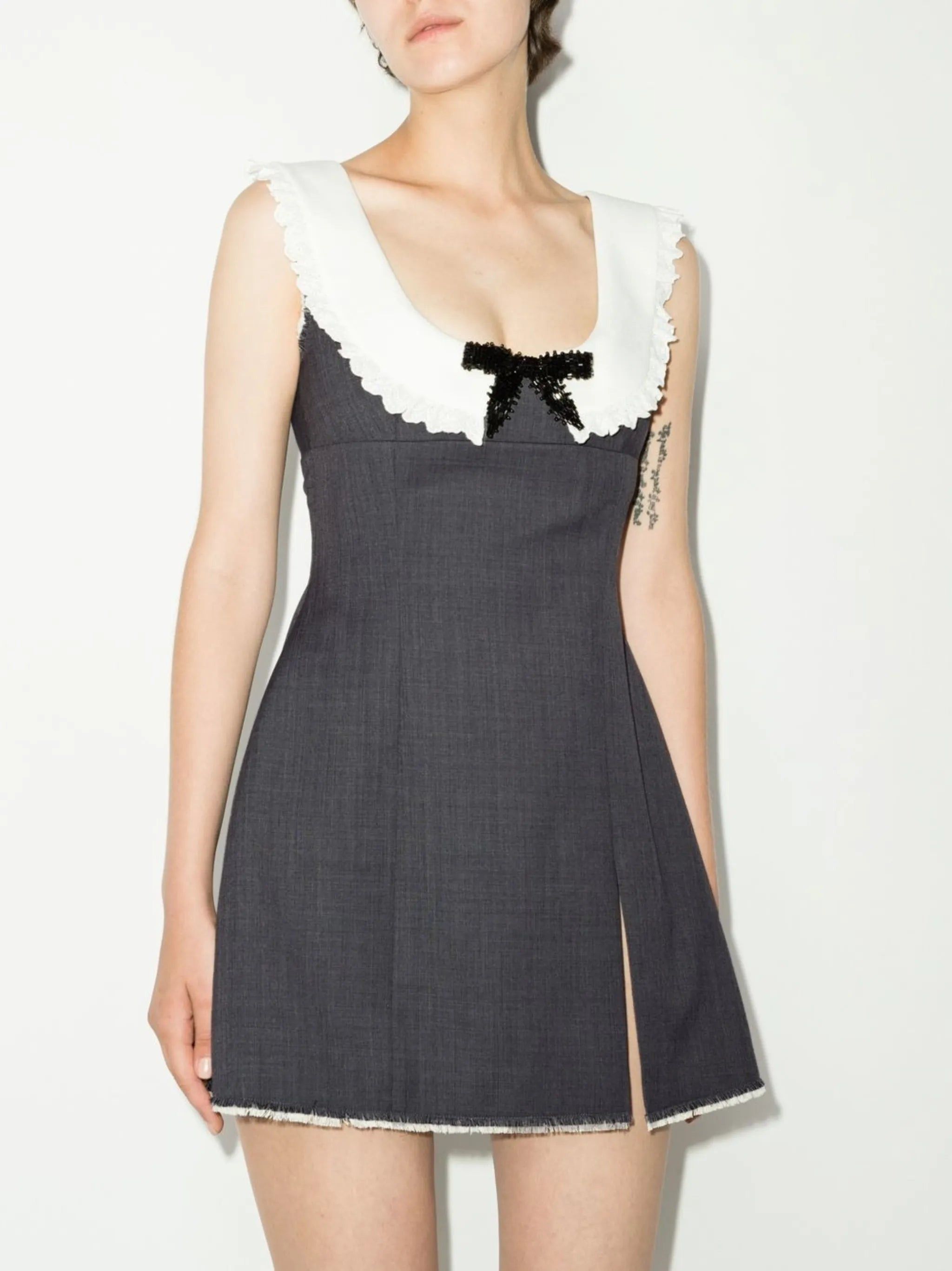bow-detail sleeveless dress - 2