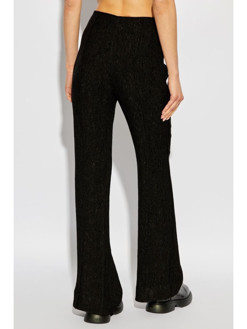 high-rise flared-leg trousers - 4
