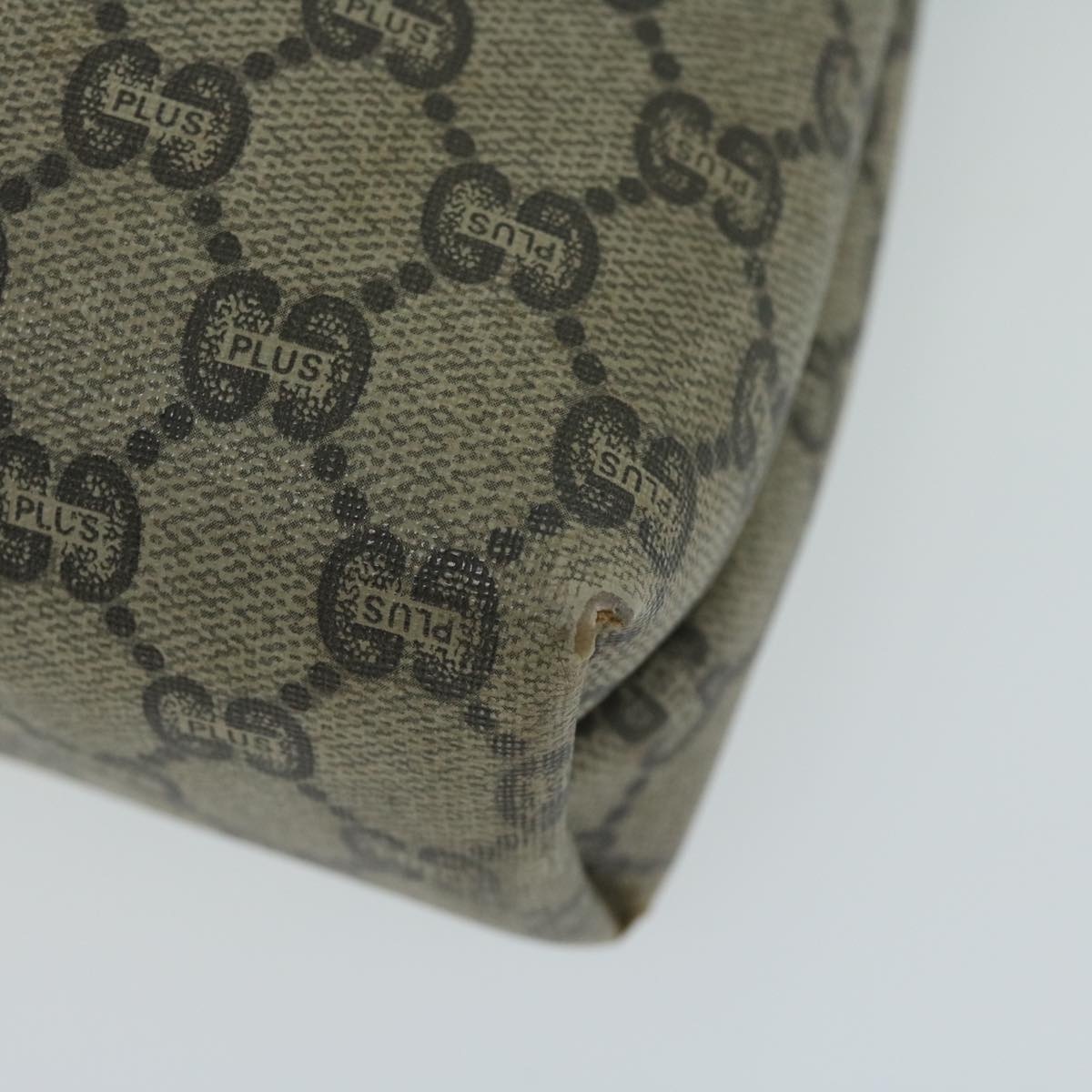 GUCCI GG Plus Supreme Web Sherry Line Tote Bag Beige Red Green - 11