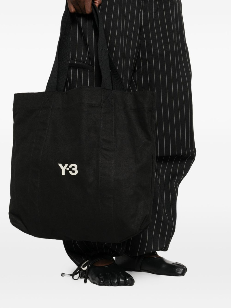Y-3 logo canvas tote bag outlook
