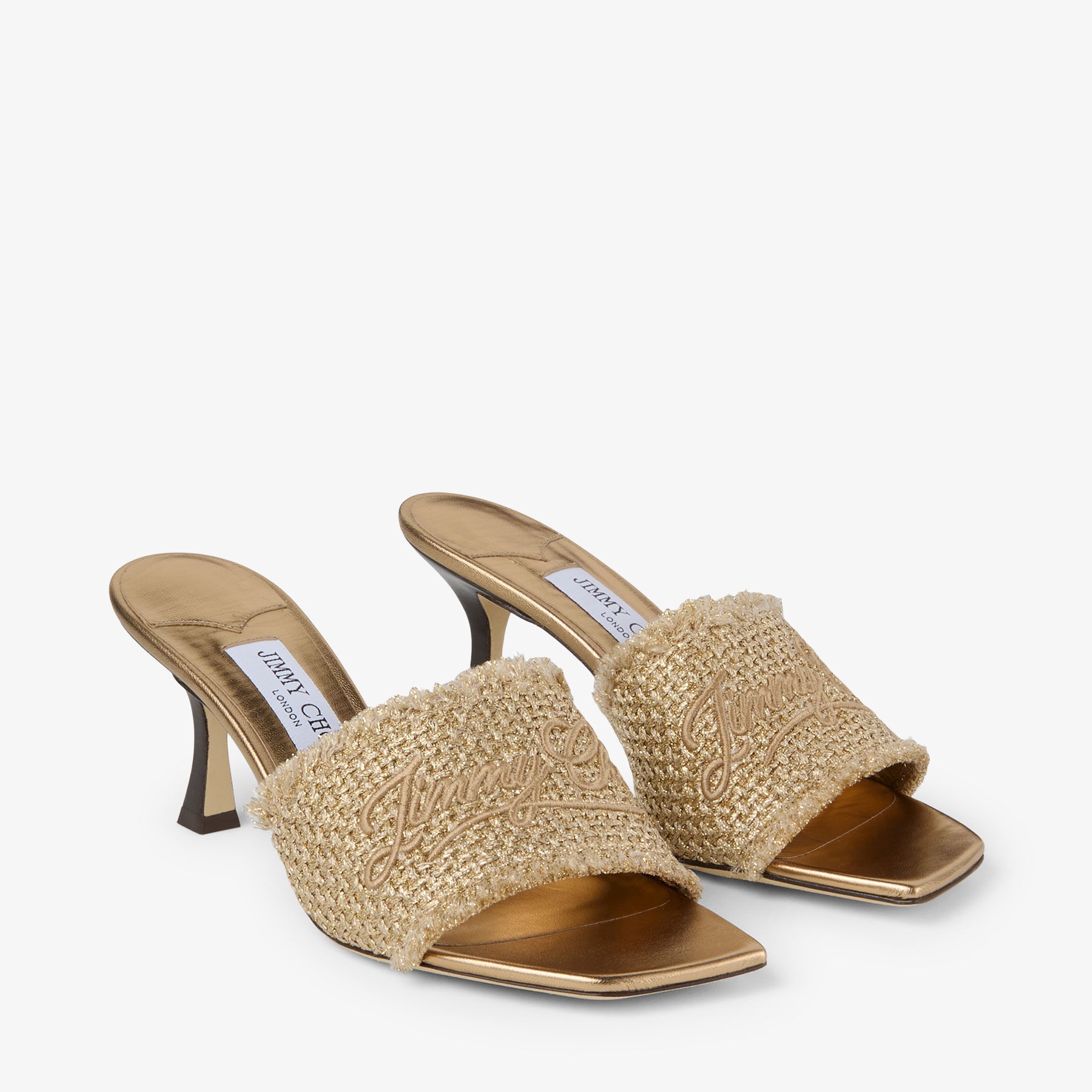 Alexia 70
Gold Woven Lurex Sandals - 2