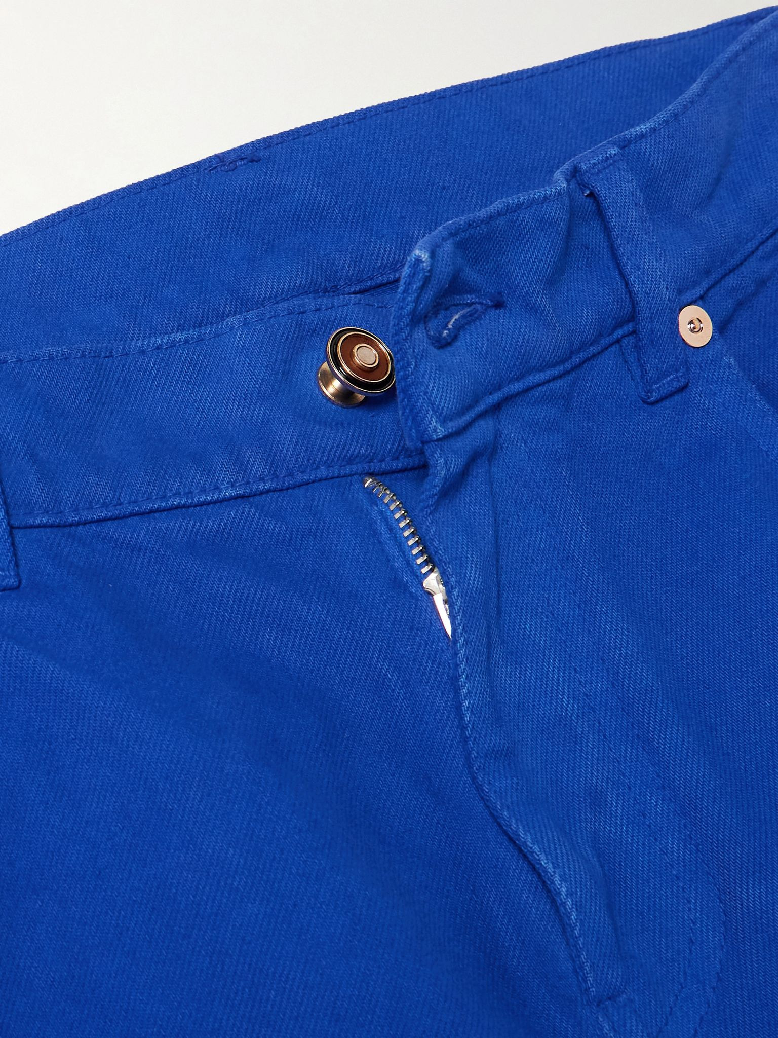 Rey high-rise straight-leg recycled jeans Cobalt blue - 4