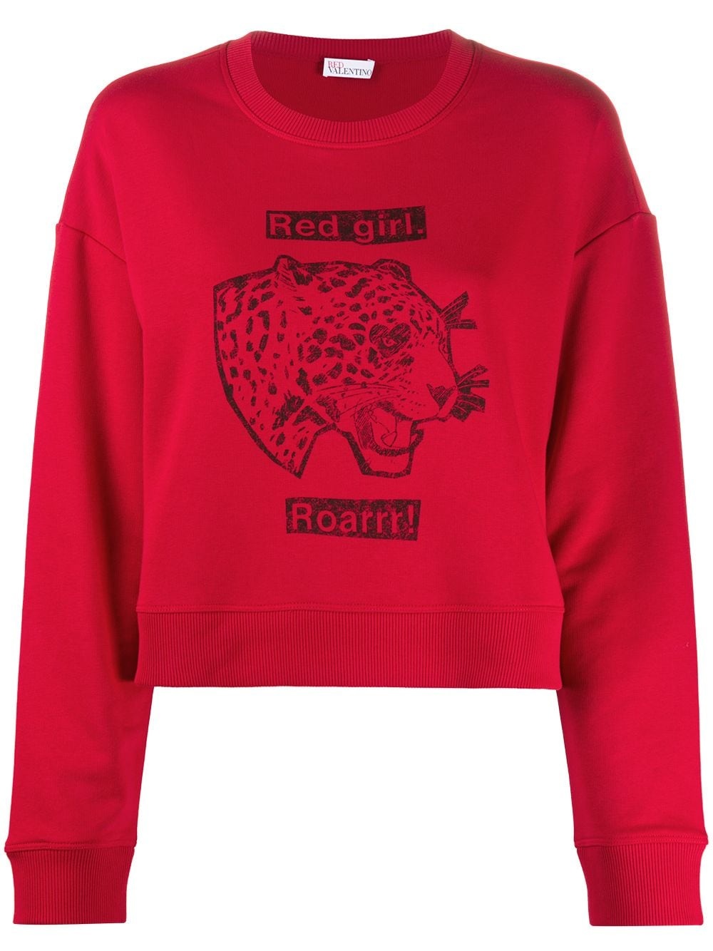 slogan print frilled back sweatshirt - 1