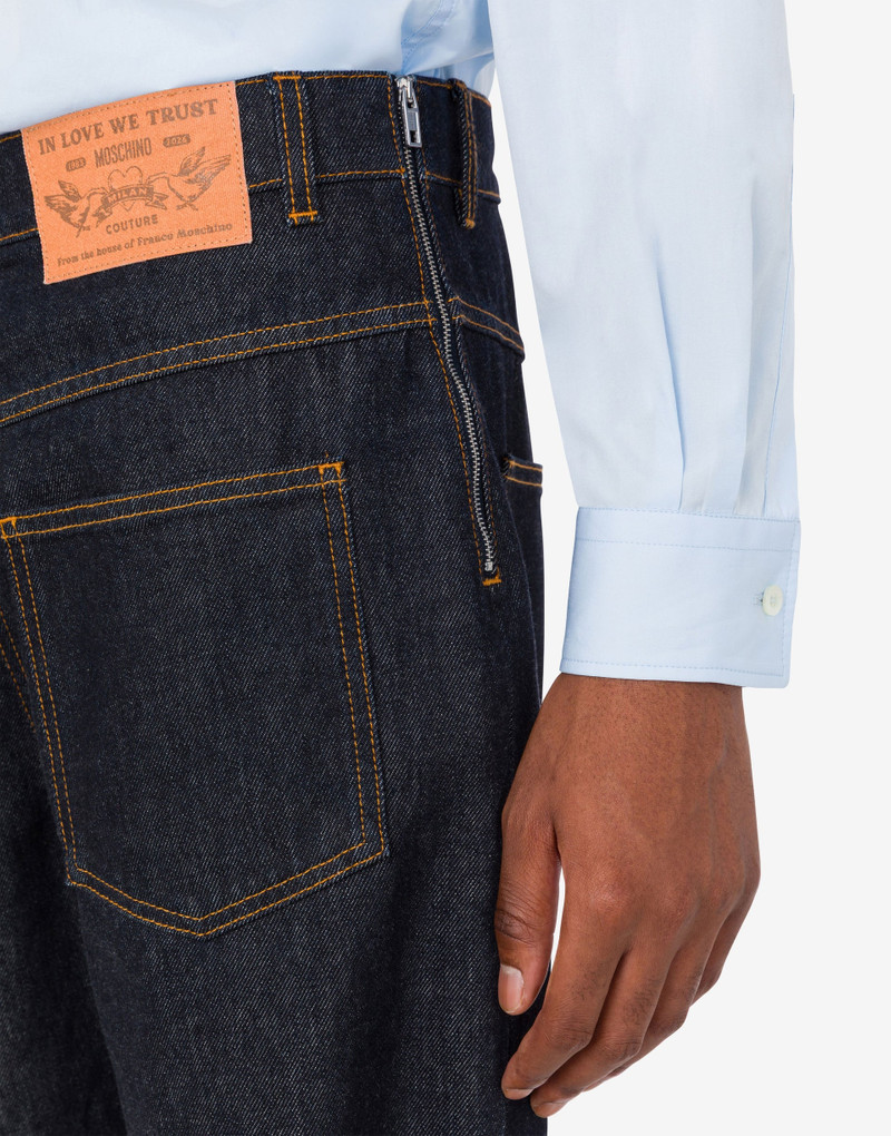 BLUE COTTON DENIM PANTS 3