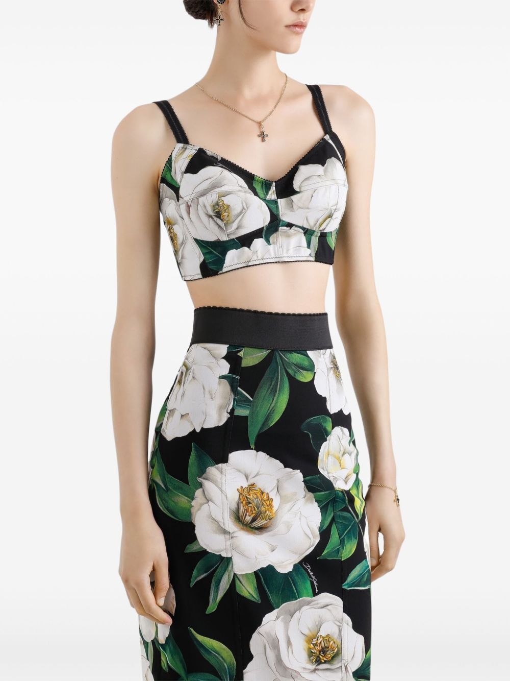 printed bustier top - 4