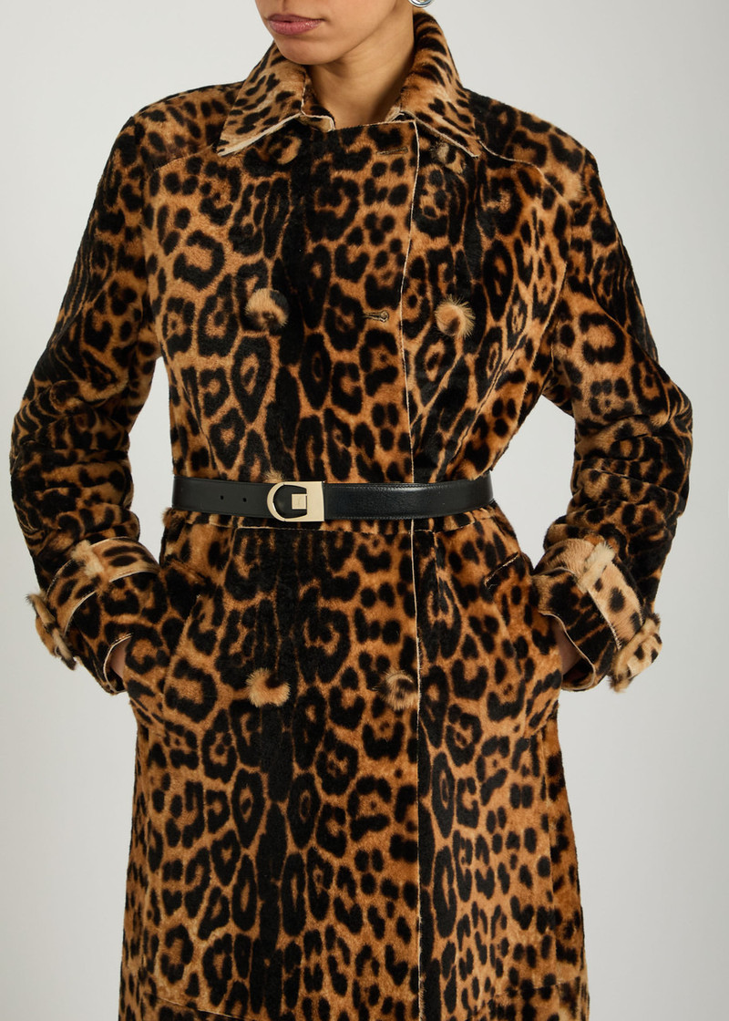 SAINT LAURENT Saint Laurent Reversible Logo-engraved Leather Belt outlook