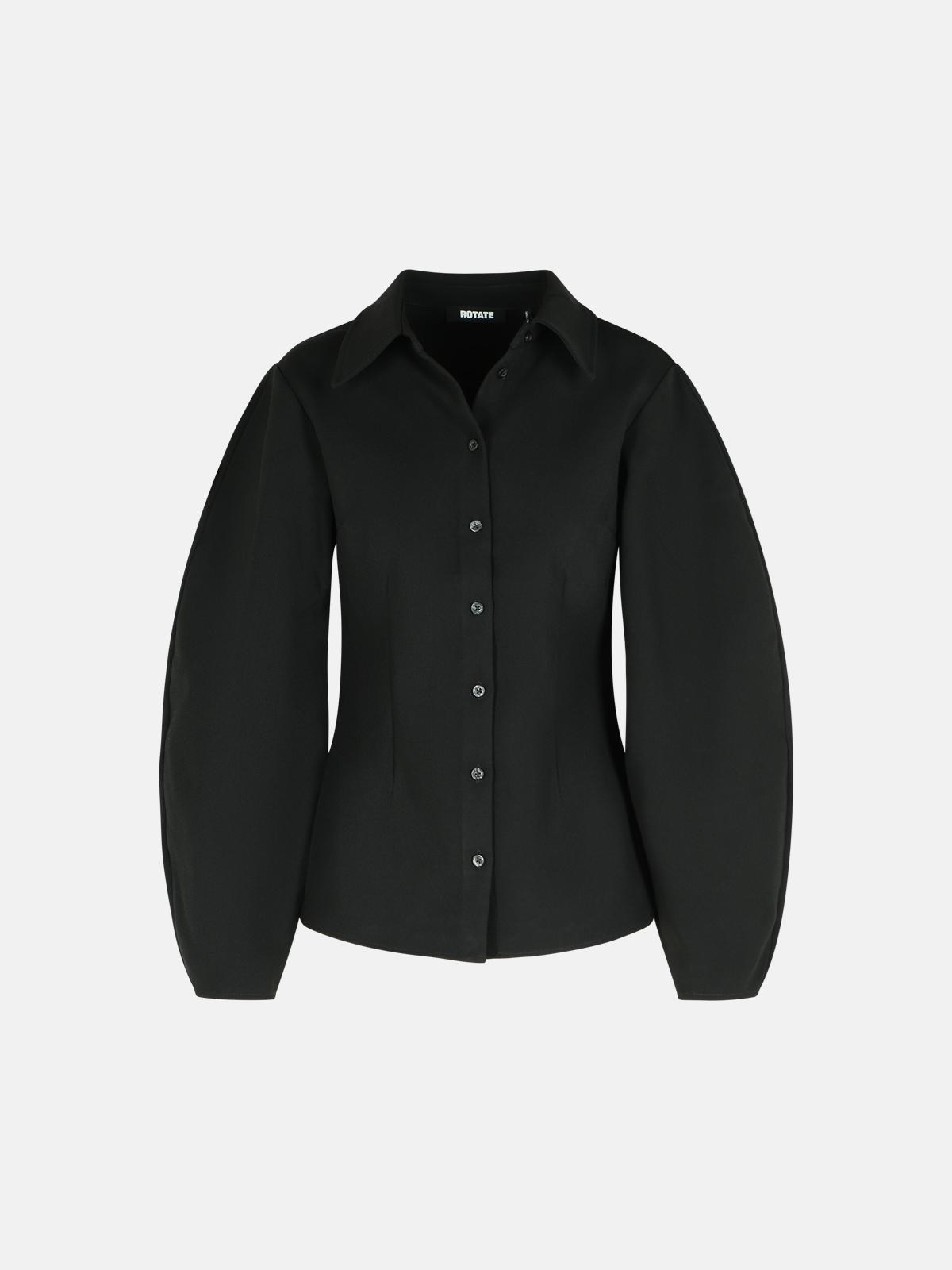 BLACK POLYESTER SHIRT - 1