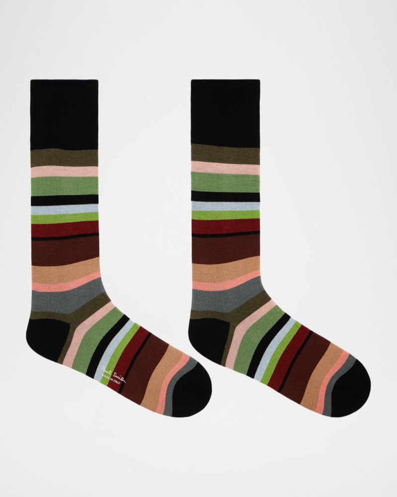 Paul Smith Men & apos;s Marek Color-Block Cotton Crew Socks outlook
