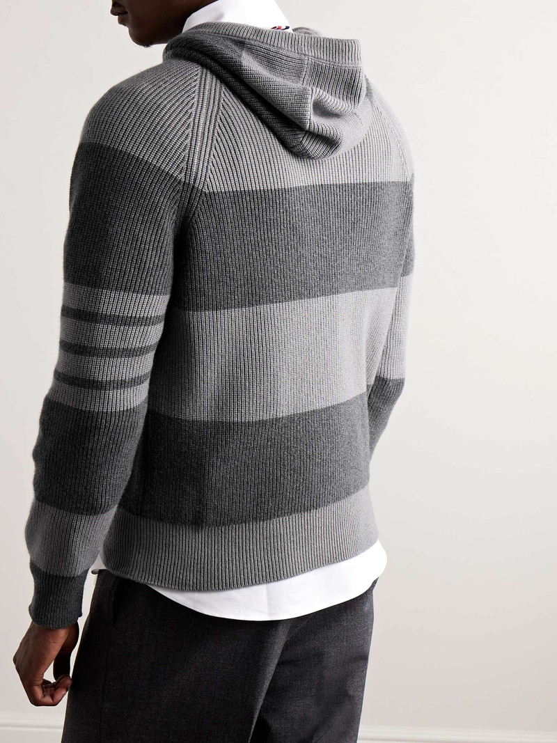 Logo-Appliquéd 스트립 의류-Dyed Cashmere Hoodie 3