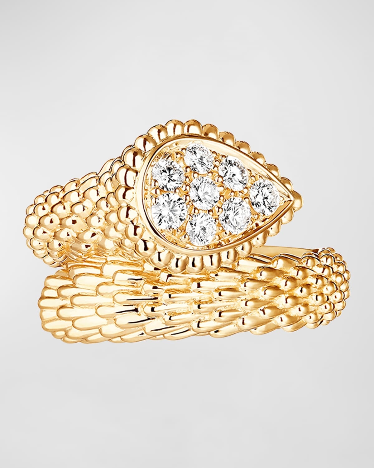 Serpent Boheme 18K Yellow Gold Diamond Small Ring - 4