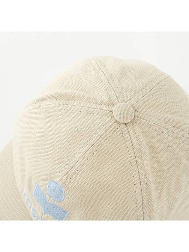 Tyron Logo Cotton Ball Cap Beige - 6